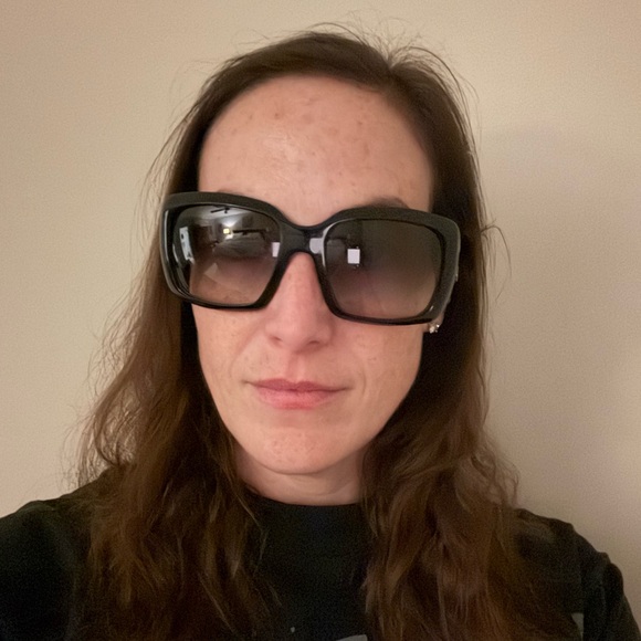 CHRISTIAN DIOR Couture 1 584LF Large Black Rhinestone D Logo Gradient Sunglasses - Picture 8 of 8